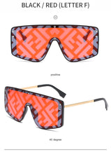 Load image into Gallery viewer, Oversized butterfly Sunglasses Women 2022 Luxury Brand Fashion Flat Red Black Clear Lens One Piece Men Gafas Shade Mirror UV400