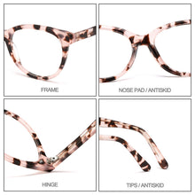 Load image into Gallery viewer, Acetate Cat Eye Style Women Glasses Frame Tortoiseshell Pattern Full Rim Female Myopia Prescription Spectacles Frames D62436