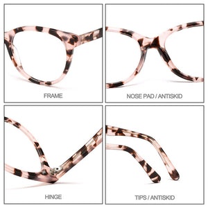 Acetate Cat Eye Style Women Glasses Frame Tortoiseshell Pattern Full Rim Female Myopia Prescription Spectacles Frames D62436