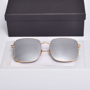 High Quality Luxury Brand Design Stellaire Sunglasses Metal Square Frames Nylon UV400 Lens Sunglasses Women Men With Case