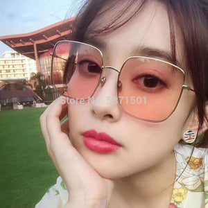 High Quality Luxury Brand Design Stellaire Sunglasses Metal Square Frames Nylon UV400 Lens Sunglasses Women Men With Case