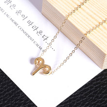 Carica l&#39;immagine nel visualizzatore di Gallery, Men Women 12 Horoscope Zodiac Sign Gold Pendant Necklace Aries Leo 12 Constellations Jewelry Kids Christmas Gifts 19NOV91
