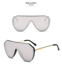 Carica l'immagine nel visualizzatore di Gallery, nuovo arrivo 2022 occhiali da sole futuristici da donna grandi occhiali da sole ovali moda ff logo occhiali da sole oversize festival oculos de sol feminino