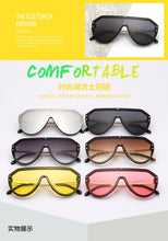 Carica l'immagine nel visualizzatore di Gallery, nuovo arrivo 2022 occhiali da sole futuristici da donna grandi occhiali da sole ovali moda ff logo occhiali da sole oversize festival oculos de sol feminino