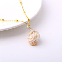 Load image into Gallery viewer, Conch Shell Necklace Sea Beach Shell Chain Pendant Necklace For Women Collier Femme Shell Cowrie Summer Jewelry Bohemian