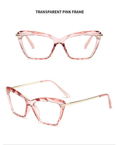 Square Women reading Glasses Frame Crystal Multi-section Brand Design Optical Computer oculos Glasses gafas de lectura mujer