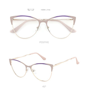 Cat Eye Women's Computer Glasses Female Eyeglasses Frames For Women Spectacles Ladies Round Decorative Prescription Glasses NEW