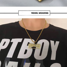 Carica l&#39;immagine nel visualizzatore di Gallery, male necklace chain on the neck for men letter pendants stainless steel gifts for male accessories hip hop gold chain necklace