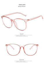 Load image into Gallery viewer, Anti Blue Light Glasses Blocking Filter Round Computer Glasses Men Women Super Light Frame Eyeglasses Pink Clear Spectacles