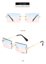 Carica l'immagine nel visualizzatore di Gallery, New Fashion Rimless Sunglasses Women Small Square Sun glasses Luxury Brand Design Metal Sunglass UV400 Shades Eyewear
