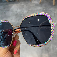 Load image into Gallery viewer, Trending Products  Oversized Women Sunglasses Women Luxury Rhinestone Square SunGlasses Clear Lens  Sunglasses VintageShades