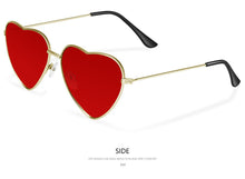 Load image into Gallery viewer, WUE Ladies Heart Shaped Sunglasses metal Women Brand Designer Fashion Rimless LOVE Clear Ocean Lenses Sun Glasses Oculos UV400