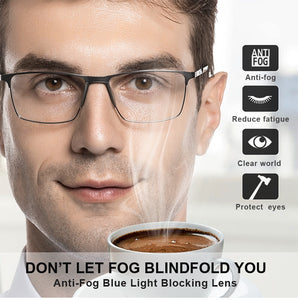 MERRYS Anti-Fog Blue Light Blocking Series Optical Prescription Glasses Lens CR-39 Resin Aspheric Glasses Anti Fog Lens
