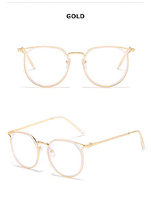 Cat Eye Glasses Frames Anti Blue Light Eyeglasses for Women Retro Optical Spectacles Ladies Fake Eyewear Myopia Frame