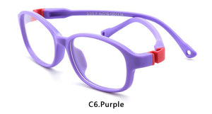 Square Unisex TR90 Flexible Ultralight Glasses Frame Kids Optical Clear Silicone Eyeglasses Boy Girls UV400