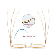Load image into Gallery viewer, Ralferty Retro Metallic Eyeglass Frame Women Computer Anti Blue Light Glasses Leopard Myopia Optic Prescription Glasses Frame