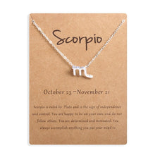 Carica l&#39;immagine nel visualizzatore di Gallery, Men Women 12 Horoscope Zodiac Sign Gold Pendant Necklace Aries Leo 12 Constellations Jewelry Kids Christmas Gifts 19NOV91