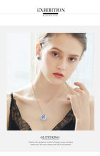 Load image into Gallery viewer, Women Silver Color Necklace Embellished with Crystals from Swarovski Necklace Angel Wings Heart Pendant Valentines Gift