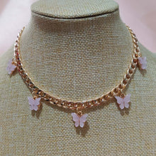 Load image into Gallery viewer, Punk Gold  Silver Color Chain 5 Butterfly Pendant Necklace for Women Wedding Party Statement 2020 Cute Choker Necklaces Jewelry