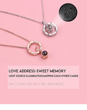 Load image into Gallery viewer, I Love You Necklace 100 Languages Heart Love Necklace Love Memory Projection Pendant Necklace for Women Gifts for Mother&#39;s Day