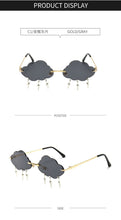 Load image into Gallery viewer, Fashion Rimless Cloud Shape Sunglasses with Lightning Pendant Women Luxury Funny Sun Glasses Shades UV400 Brand Designer SG028