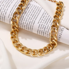 Load image into Gallery viewer, Fashion Star Lock Pendant Necklace for Women Vintage Thick Chunky Chain Choker Multilayer Coin Necklaces Jewelry Gifts