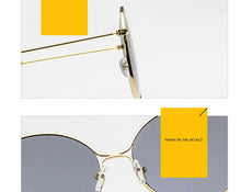 Load image into Gallery viewer, 2022 Fashion Metal Women Sunglasses Mirror Classic Large frame Retro Street Beat Glasses Travel Oculos De Sol UV400