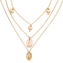Load image into Gallery viewer, Boho Shell Pendant Necklace for Women Long Chain Round Coin Multilayer Choker 2020 Collares Necklace Wedding Jewelry