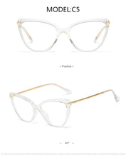 Load image into Gallery viewer, Blue Light Blocking Glasses Women Computer Glass High Quality Transparent Cat Eye Eyeglasses Frame Men Optical Glasse Frame