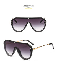 Carica l'immagine nel visualizzatore di Gallery, nuovo arrivo 2022 occhiali da sole futuristici da donna grandi occhiali da sole ovali moda ff logo occhiali da sole oversize festival oculos de sol feminino