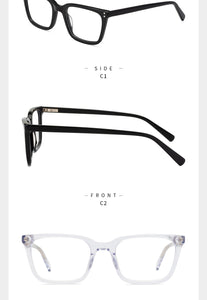 Acetate Women's Glasses Frame Men's Transparent Eyeglasses Optical Myopia Fashion Spectacle Frame Glasses Without Degree