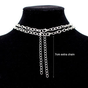 2020 Women Streetwear CRY BABY Necklace two layers Gothic Letter Name Necklace Collar Gato Collier Femme Babygirl Necklace Gifts