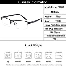 Load image into Gallery viewer, Gmei Optical Men Semi-Rimless Titanium Alloy Glasses Frames for Men Eyewears Flexible Legs IP Electroplating Spectacles Y7047