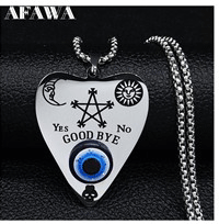 Load image into Gallery viewer, AFAWA Forest Goddess Stainless Steel Chain Necklace for Women Silver Color Statement Necklace Jewelry cadenas mujer N3323S02