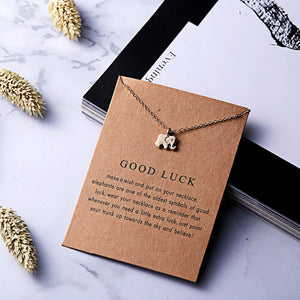 Butterfly Elephant Pearl Of Love Gold-color Pendant Necklaces Clavicle Chains Necklace Fashion Necklace Women Jewelry