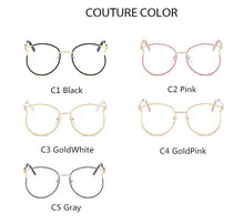 Load image into Gallery viewer, Cat Eye Glasses Frames Women Fake Eyeglasses for Ladies Transparent Eyewear Myopia Frame
