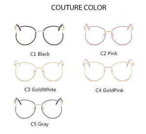 Cat Eye Glasses Frames Women Fake Eyeglasses for Ladies Transparent Eyewear Myopia Frame
