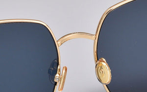 High Quality Luxury Brand Design Stellaire Sunglasses Metal Square Frames Nylon UV400 Lens Sunglasses Women Men With Case