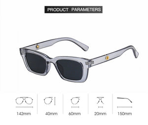 Ladies Small Square Sunglasses Women  Narrow Frame Sun Glasses Retro Rectangle Eyewears Beige Eyeglasses