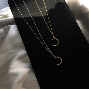 New Fashion Sweet Moon  Silver Plated  Jewelry Temperament Crescent Clavicle Chain Pendant Necklaces