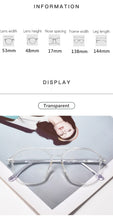 Load image into Gallery viewer, Gmei Optical Retro Transparent Glasses Frames Ultra Light TR Double Beam Glasses Frame For Women&#39;s Spectacles 6537