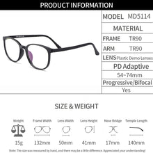 Load image into Gallery viewer, Gmei Optical Ultralight Women Glasses Frame Flexible Legs Small Face Plastic TR90 Myopia Prescription Eyeglasses Frames MD5114