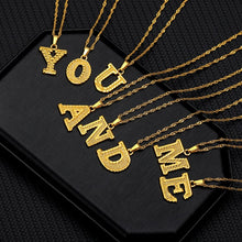 Carica l&#39;immagine nel visualizzatore di Gallery, Capital Letter Initial Necklace For Women Stainless Steel Gold A-Z Alphabet Pendant Necklace Jewelry Christmas Gift Bijoux Femme