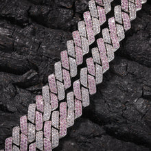 Carica l&#39;immagine nel visualizzatore di Gallery, 13mm 2Row Zircon Miami Cuban Link Necklace Accept custom color Luxury Copper Micro Paved CZ Cuban Chain 16/18/20/22/24inch