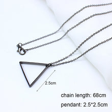 Load image into Gallery viewer, 2020 Fashion Simple Black New Pendant Necklace for Men women Stainless Steel Long Necklace Party Jewelry collier femme collar