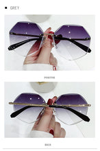 Carica l'immagine nel visualizzatore di Gallery, Rimless Women's Sunglasses Design Fashion Lady Sun glasses Vintage Alloy Classic Designer Shades UV400 Eyewear