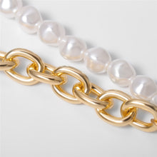 Load image into Gallery viewer, Punk Imitation Pearl Choker Necklace Collar Statement Gold Color Love Heart Lasso Pendant Necklace for Women Jewelry