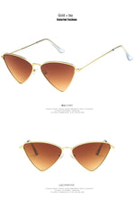 Load image into Gallery viewer, Small Triangle Cat Eye Sunglasses Women Vintage  Sun Glasses Female Ladies Cateyes Sunglass 2022 Retro Glasses