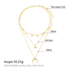 Load image into Gallery viewer, 2020 Gold Long Chain Necklace Chokers For Women Multilayer Geometric Cross Pendant Necklaces Boho Maxi Statement Party Jewelry