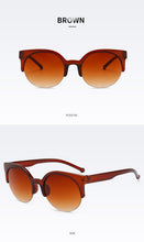 Carica l'immagine nel visualizzatore di Gallery, Occhiali da sole Cat Eye Donna Moda Donna Occhiali da sole vintage Donna Cerchio rotondo Sexy Retro Oculos De Sol Feminino UV400 punti 